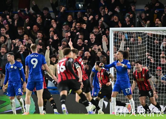 英超-帕尔默建功恩佐远射破门 切尔西2-2伯恩茅斯握手言和